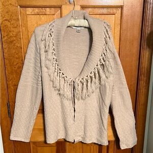 Coldwater Creek Fringed Cardigan LARGE